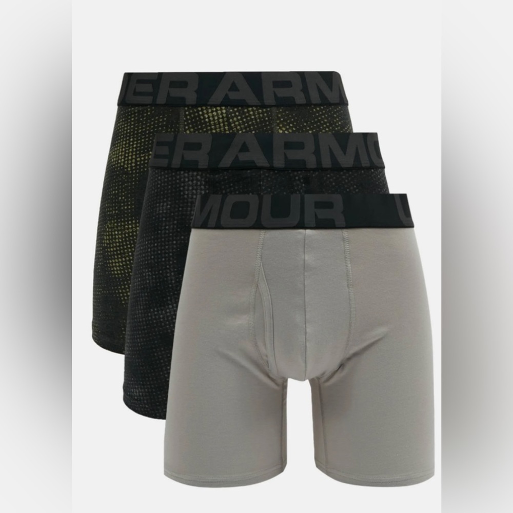 UNDER ARMOUR UA Charged Cotton Boxerjock 6 Inch Inseam 3 Pack Size 5XL